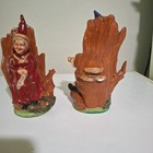 Vtg 1994 Doc Holliday Molds Ceramic Gnome Wizard Figurines Pair 7 5  Hand   