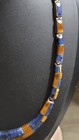 Vintage Taxco Mexico Sterling Silver Tiger Eye And Lapis Necklace