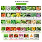 Heirloom Vegetable Seeds Survival Garden Kit - Over 18 000 Seeds  39 Varieties