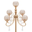 5 Arms Crystal Candelabra Candle Holder Table Centerpieces Wedding Decor