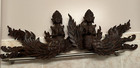 Antique Set Of 2 Burmese Carved Wood Wall Panel Temple Kinnara God Myanmar Burma