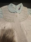 Vintage Petit Ami Baby Girl Blue Smocked Dredd Yellow Flowers Size 18 Months