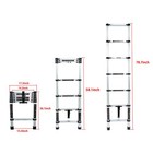 6 6 Ft Folding Collapsible Multi-purpose Extension Ladder With Non-slip Feet