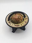 Vintage Old World Globe Astrology Zodiac Signs Small Desk Top Decor Metal Stand
