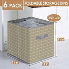 Collapsible Foldable Fabric Cubby Cube Storage Bins Baskets For Shelves 6 Pack