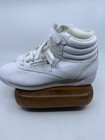 Vintage 80s 90s White Reebok Classic Freestyle Hitop Sneakers Shoes Women Size 9