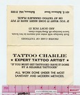 Rare Original Antique Tattoo Charlie Geizer Baltimore Machine Business Card 5x6 