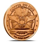 1 Oz Copper Round Standing Liberty Quarter Design  999 Pure Copper Osborne Mint