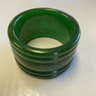 Mcm Bakelite   Catalin Emerald Green Napkin Ring - 1 Total -f6-74