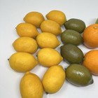 Vtg Lot Artificial Realistic Decor Fake Fruit Prop Faux Lime Orange Pear Apple