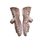 Crocs Girls Rose Gold Glitter Mary Jane Sandals Size Us 12
