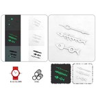 Creative Green Luminous Fish Bone Watch Hands For Nh35 nh36 4r 7s Movement