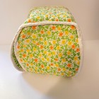 Vintage Quilted Toaster Cover Floral Retro Yellow Orange Green Handmade 70s