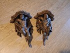A Set Of Vintage 22 Inch European Blackamoor Wall Shelfs