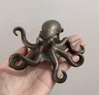 Handmade Octopus Solid Brass Statue Table Decoration Home Decor Gift Ornament