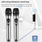 2pc Wireless Vhf Professional Microphone Handheld Mic System Karaoke W receiver