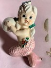 Vintage Pink Ceramic Mermaid Wall Plaques Figurines       Set Of 3        So Cute 