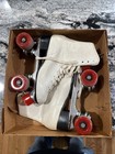 Vintage U982-28 Roller Skates By Roller Derby Skate White Leather Women s Size 7