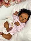 Black Silicone Reborn Baby Doll 18  Full Body Realistic Girl Newborn Decor