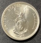 1945-s U s Philippines 50 Centavos Ww2 Coin