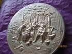 Estate Find Silver 3d Scene Hand Held Mirror Antique Vintage 4 1 4x2 1 2  Unique