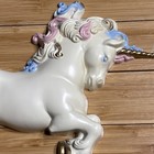 Vtg Mcm Cream Burwood Unicorn Wall Hanging Plaque Kitsch 9 25   