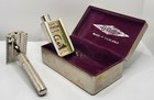 Vtg Gillette New Tech 88 English Rfb Thin Handle England Razor Uk Open Comb Case