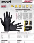 Sas Raven Black 7 Mil Powder Latex Free Disposable Nitrile Gloves 10 Boxes Case
