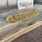 Solid Brass  skipper  Door Sign - Nautical Wall Decor - Boat Cabin