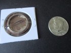 Original Wwii Homefront Anti Axis R w Hang Il Duce  mussolini  1 1 4 Inch Pin