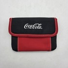Classic Coca Cola Red   Black Wallet Card Holder 5 25  Wide X 4  Tall Vtg