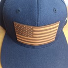 Branded Bills Style 100 Snapback Hat Acrylic Wool American Flag Leather Patch