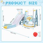 4 In 1 Toddler Playground Set Swing Slide Climber Hoop Backyard Playset Wjs