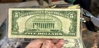Series 1934 A Blue Seal  5 Dollar Silver Certificate  Nice Condition 