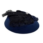 Rehoty Pillbox Fascinator Navy Blue Veil Bow Pearl Hair Clip Wedding Church Prom