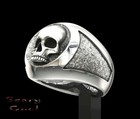 New Skull Grim Reaper Mens Womens Gothic Biker Silver Ring