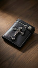 Gothic Cross Biker Chain Wallet Punk Skull Rivet Unisex Short Anti-theft Purse