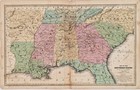 1844 Map Georgia Tennessee Florida South Carolina Alabama Louisiana