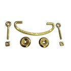 3  Stamped Brass Drawer Pull Victorian Drawer Pull Antique Style Old 