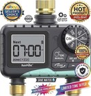 2 Zone Sprinkler Timer With Brass Inlet  Outlet Water Timer For Garden Hose Blue