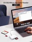 Usb C Sd Card Reader For Iphone 15 ipad mac  Chiaopio C To 3 Port  White