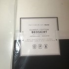 Pottery Barn Teen Classic Cotton Bedskirt Queen 18 Inch Drop Navy Blue New Nip