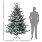 Homcom 7 5ft Artificial Nordic Pine Christmas Tree With Snow  Easy Assembly Used