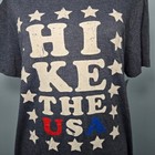 Eddie Bauer Hike The Usa T-shirt Womens Size Large Heather navy Nwt