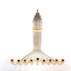 Karshi Wall Hanging Menorah Jerusalem - Hanukkah 24kt Gold silver Jewish Judaica