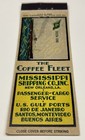 Rare Matchbook Cover The Coffee Fleet  Mississippi Shipping Co  New Orleans Gmg