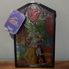 Disney Store Beauty And The Beast Stainglass Wall Hanging