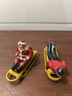 Vtg 1930s Barclay Manoil Cast Lead Figures X9 Sledders Skiers Skaters Dime-store