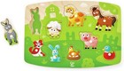 Farmyard Peg Puzzle   10 Piece Wooden Animal Peg Jigsaw Puzzle Game  Learning   