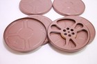 Lot Of 5 Vintage Goldberg Brothers 400  8mm Film Storage Cans